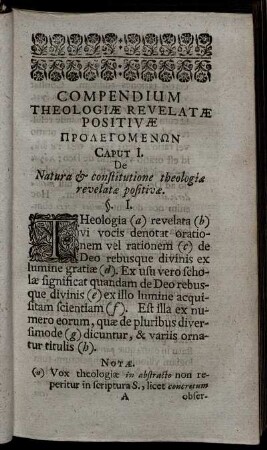 Compendium Theologiæ Revelatæ Positivæ ...