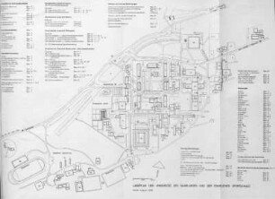 Lageplan der Universität des Saarlandes und der Staatlichen Sportschule