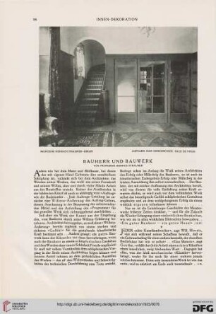 Bauherr und Bauwerk