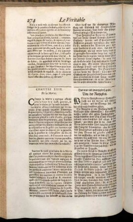 Chapitre XXIX. = Das neun und zwantzigste Capitel. - Chapitre XXXII. = Das zwey und dreyßigste Capitel.