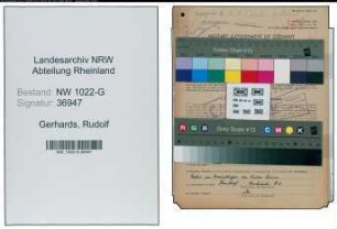 Entnazifizierung Rudolf Gerhards , geb. 10.07.1910 (Fahrer)