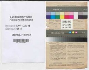Entnazifizierung Heinrich Meiring , geb. 16.09.1901 (Schachtmeister)