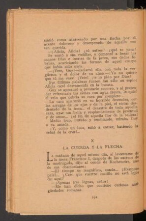 X - La cuerda y la flecha