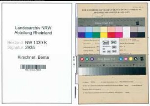 Entnazifizierung Berna Kirschner , geb. 11.02.1895 ()