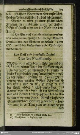 Das fünff und dreysigste Capitel Von der Sanfftmuth