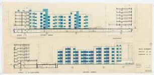 Wohnhäuser Hauptstraße 127-128 / Feurigstraße 26-27, Berlin-Schöneberg: Schnitte und Ansichten 1:100
