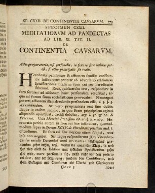 573-581, Sp. 122. De Continentia causarum