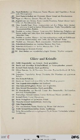 Gläser und Kristalle (Nr. 395-450)