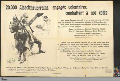 20,000 Alsaciens-Lorrains, engagés volontaires combattent à nos côtés
