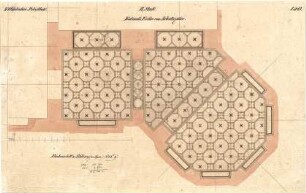 Gärtner, Friedrich von; München; Wittelsbacherpalast - Parkettboden im Kabinett, Erker u. Speisezimmer 2. OG (Ansicht)