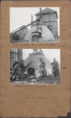 Füllen des Terpentinofens mit Kiefernstrünken