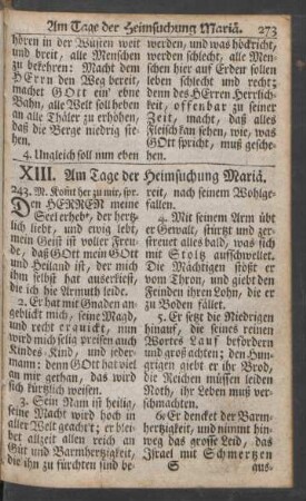 XIII. Am Tage der Heimsuchung Mariä