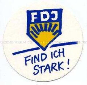 Aufkleber zum Pfingsttreffen der FDJ 1989 in Berlin