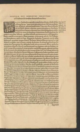 Epistola Divi Hieronymi Presbyteri ad Paulinum de omnibus divinae historiae libris.