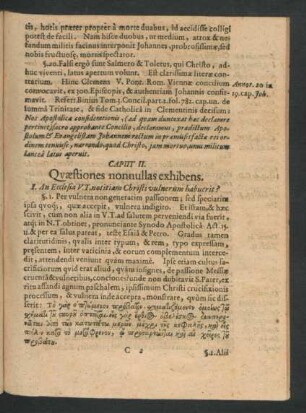 Caput II. Quaestiones nonnullas exhibens.