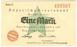 Geldschein / Notgeld, Mark, 15.11.1918?