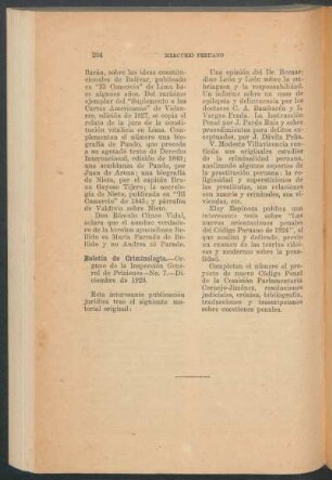 Boletín de crimonología