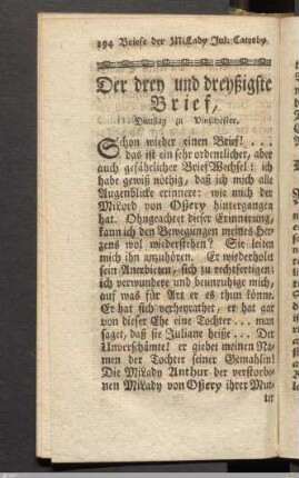 Der drey und dreyßigste Brief