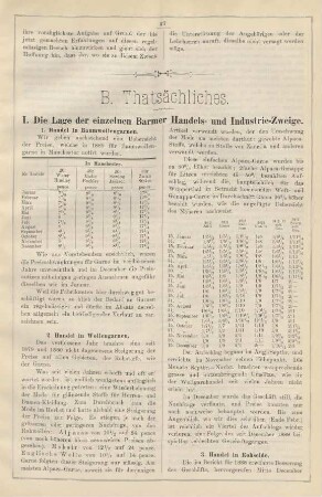I. Die Lage der einzelnen Barmer Handels- und Industrie- Zweige.
