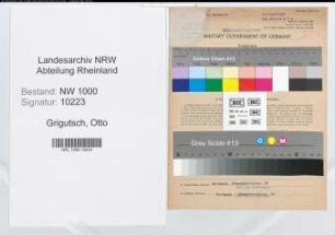 Entnazifizierung Otto Grigutsch, geb. 21.03.1901 (Postsekretaer)