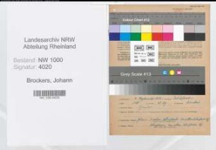 Entnazifizierung Johann Brockers, geb. 04.09.1903 ()