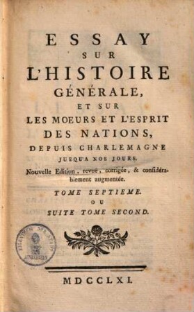 Collection complette des oeuvres de Mr. de Voltaire, 17