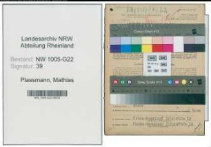 Entnazifizierung Mathias Plassmann , geb. 15.06.1897 (Vertreter)