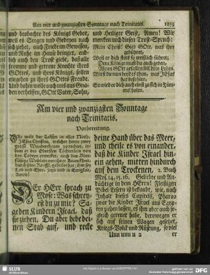 Am vier und zwanzigsten Sonntage nach Trinitatis