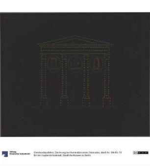 Zeichnung zur Illumination eines Gebäudes