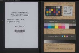 Entnazifizierung Maria Artz , geb. 15.12.1870 ()