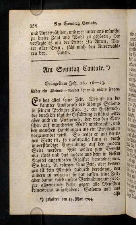 354-363, Am Sonntag Cantate
