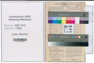 Entnazifizierung Heinrich Van Look , geb. 21.10.1900 (Bahnbeamter)