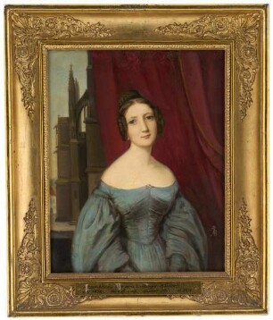 Maria Magdalena von Kachthaler vor dem Freiburger Münster