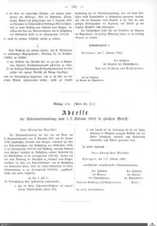 Beilagen zu Protokoll, 20./21. Sitzung