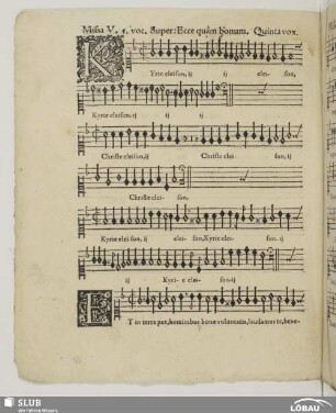 Missa V. 5. voc. super: Ecce quam bonum