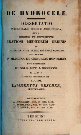 De hydrocele