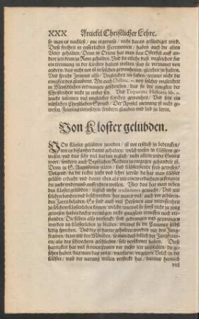 Von Kloster gelübden.