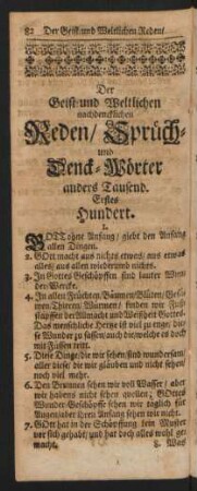 Erstes Hundert