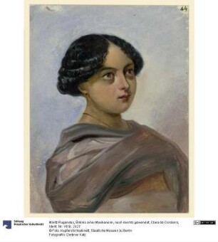 Bildnis einer Mexikanerin, nach rexchts gewendet, Clara de Cordarco