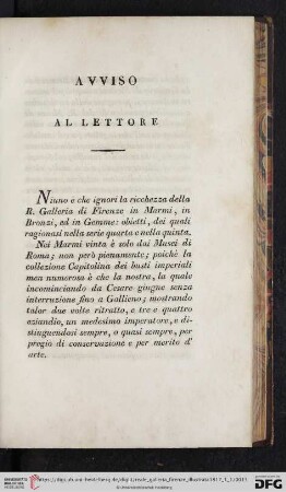 Avviso al Lettore