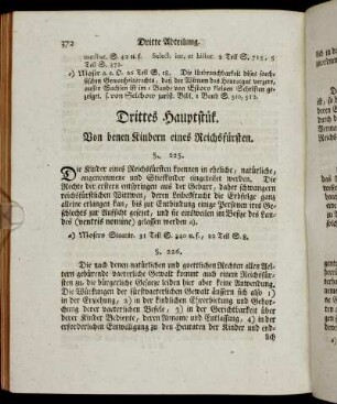 Drittes Hauptstük. Von denen Kindern eines Reichsfürsten