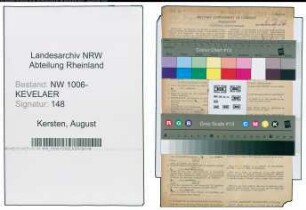 Entnazifizierung August Kersten , geb. 04.09.1894 (Fotograf)