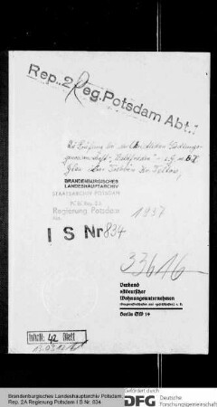 Prüfung bei der Christlichen Siedlungsgenossenschaft - "Waldfrieden" - eGmbH Glau über Trebbin, Kr. Jüterbog-Luckenwalde