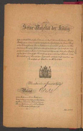 [Patenturkunde durch Kaiser Wilhelm II]