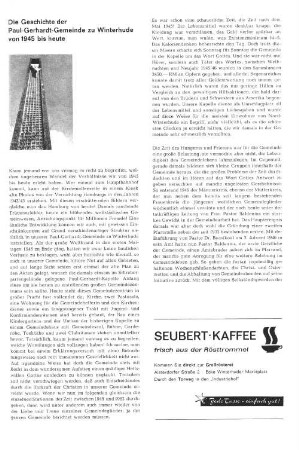 Die Geschichte der Paul-Gerhardt-Gemeinde zu Winterhude von 1945 bis heute