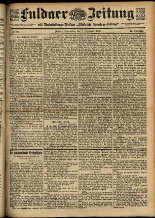 Ausgabe vom Donnerstag, den 07. September 1899.