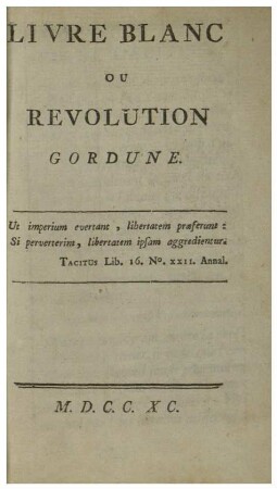 Livre blanc ou Révolution gordune