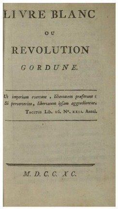 Livre blanc ou Révolution gordune