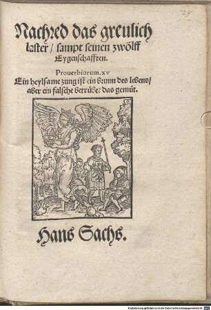 Nachred das grewlich laster, sampt seinen zwelff eygenschafften