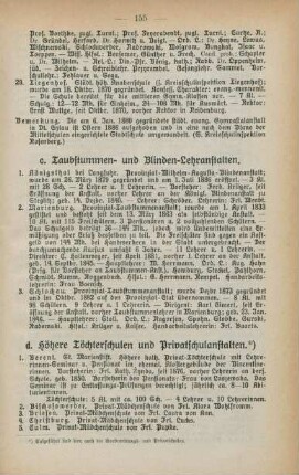 c. Taubstummen- und Blinden-Lehranstalten